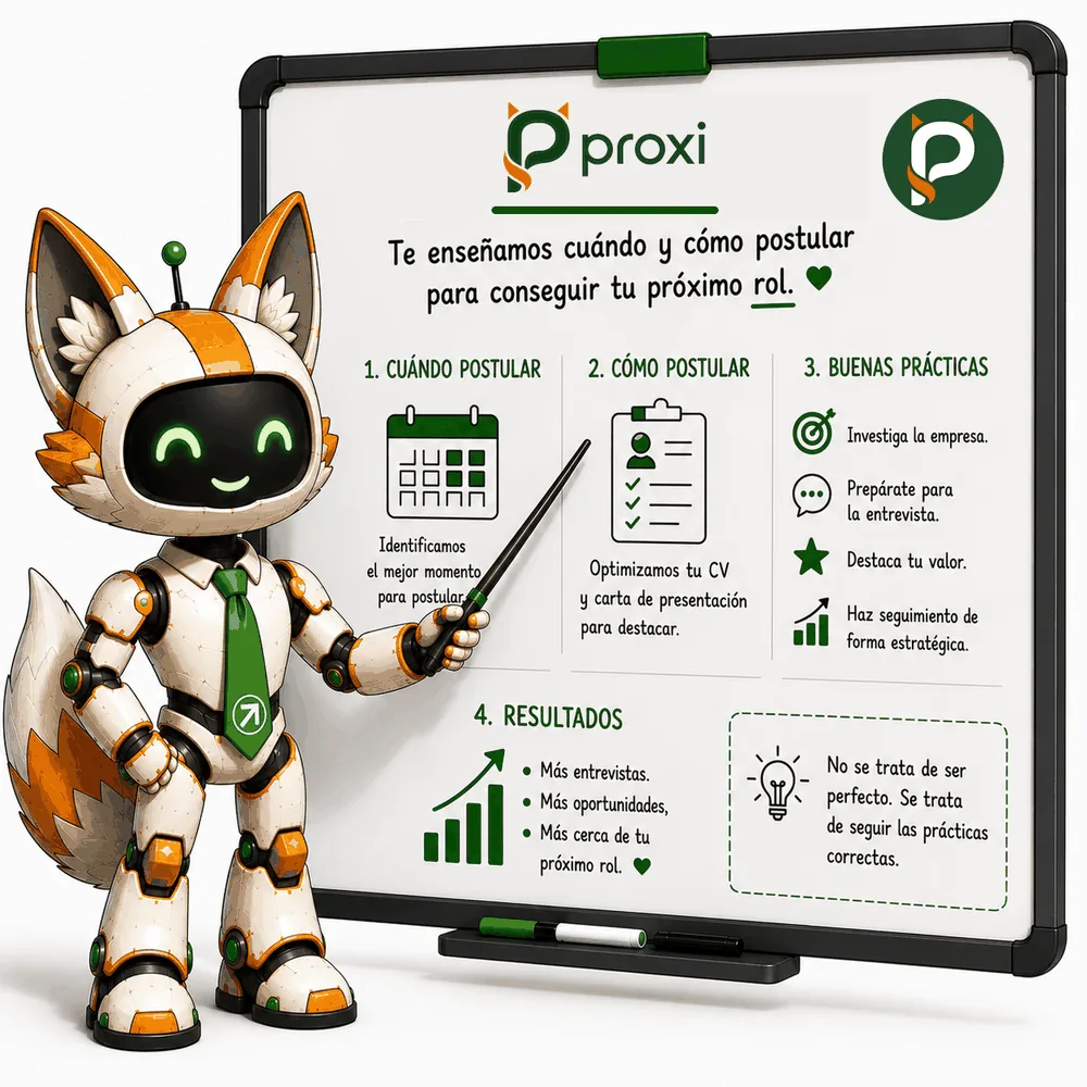 Proxi te enseña cuándo y cómo postular para conseguir tu rol soñado